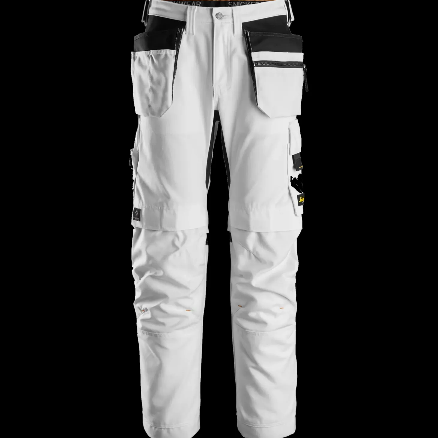 Snickers Allroundwork arbejdsbukser med hylsterlommer Canvas+ stretch hvid str. 52