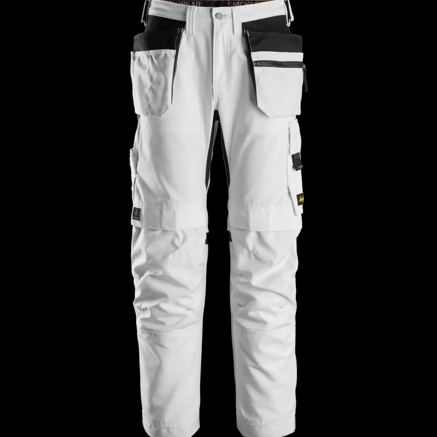 Snickers Allroundwork arbejdsbukser med hylsterlommer Canvas+ stretch hvid str. 52
