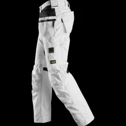 Snickers Allroundwork arbejdsbukser med hylsterlommer Canvas+ stretch hvid str. 52