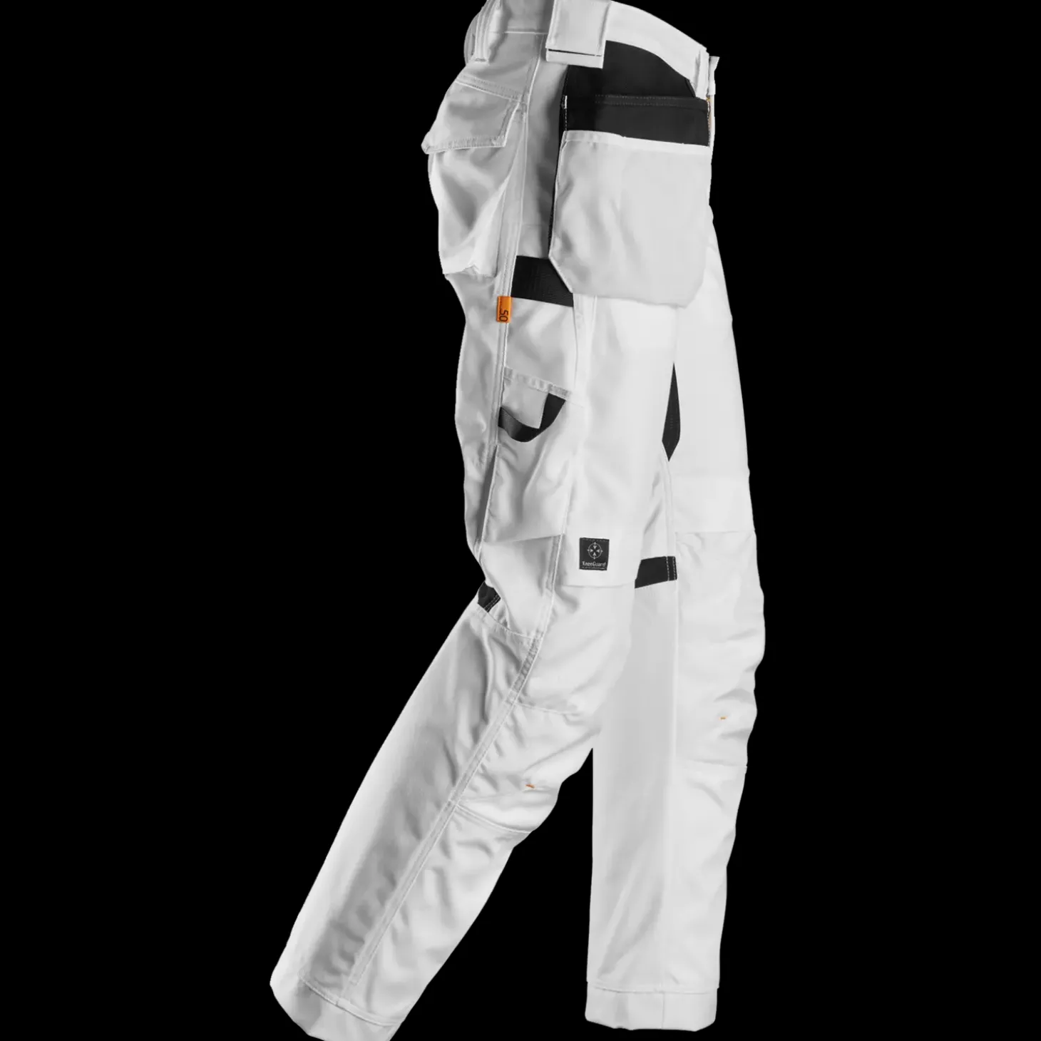 Snickers Allroundwork arbejdsbukser med hylsterlommer Canvas+ stretch hvid str. 52