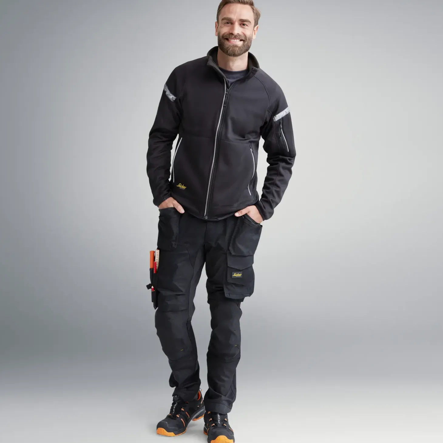 Snickers Allroundwork arbejdsbukser med hylsterlommer stretch sort str. 52