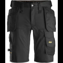 Snickers Allroundwork arbejdsshorts med hylsterlommer stretch sort str. 48