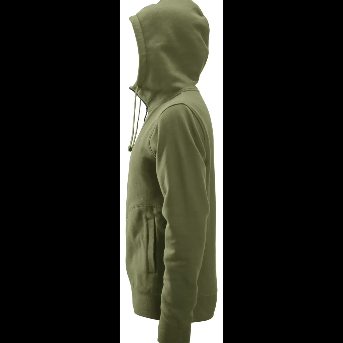 Snickers Allroundwork hættetrøje med lynlås khaki grøn str. L