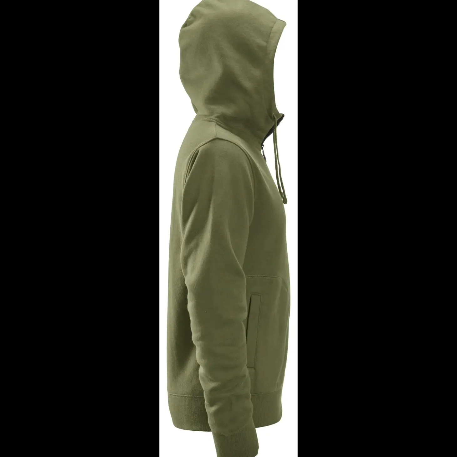 Snickers Allroundwork hættetrøje med lynlås khaki grøn str. L