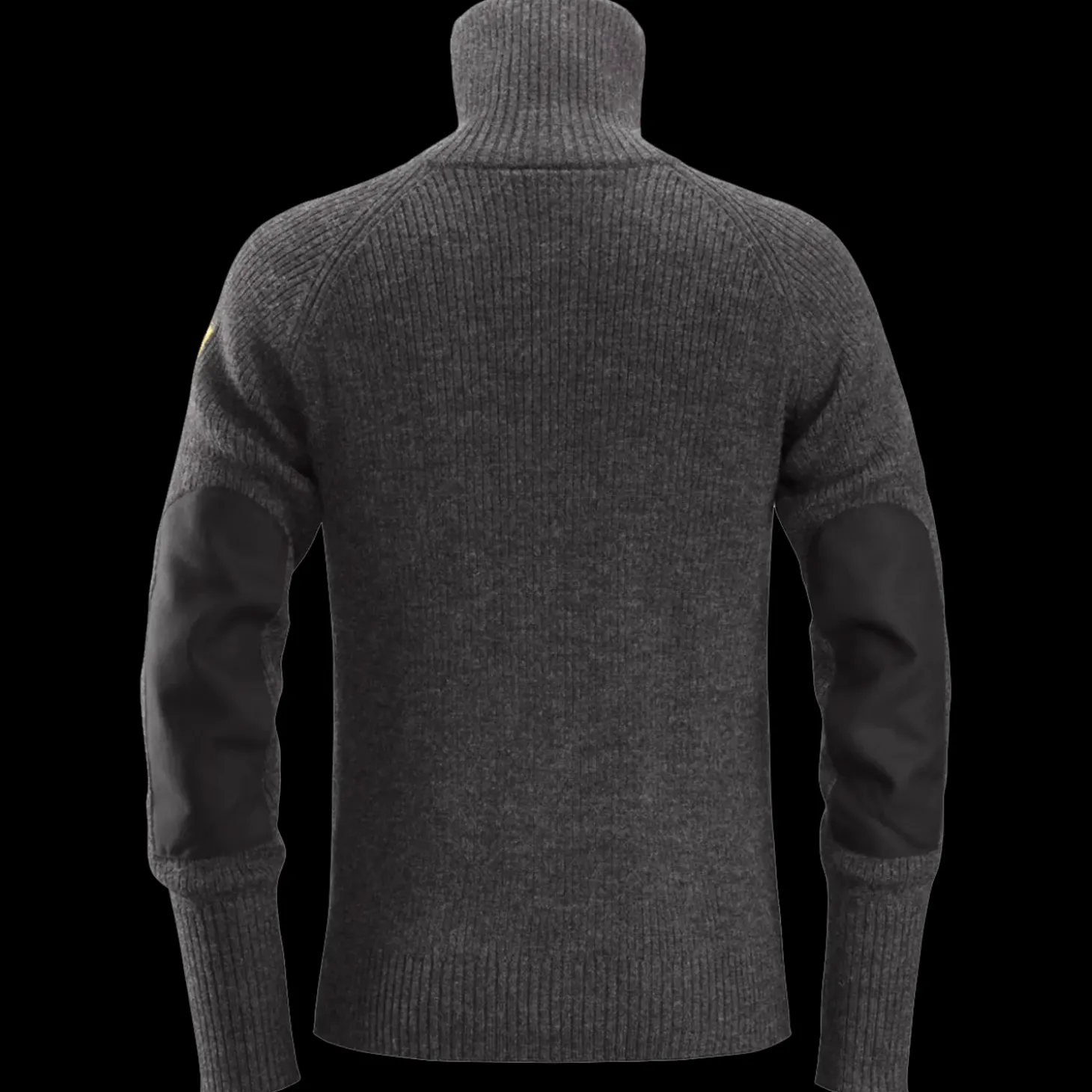 Snickers Allroundwork striktrøje med lynlås uld mørk gråmeleret str. M