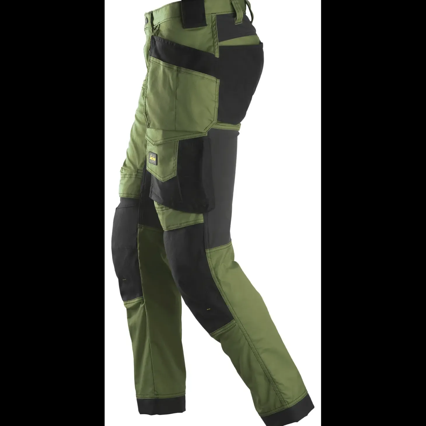 Snickers AllroundWork stretchbukser khaki grøn/sort str. 52