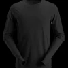 Snickers Allroundwork t-shirt langærmet uld sort str. 2XL