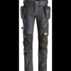 Snickers Flexiwork arbejdsbukser+ med hylsterlommer denim/sort str. 48