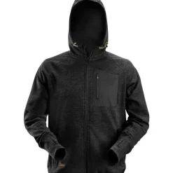 Snickers FlexiWork hættetrøje i fleece sort str. M
