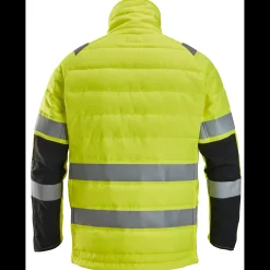 Snickers hi-vis letvatteret jakke gul/sort str. 2XL