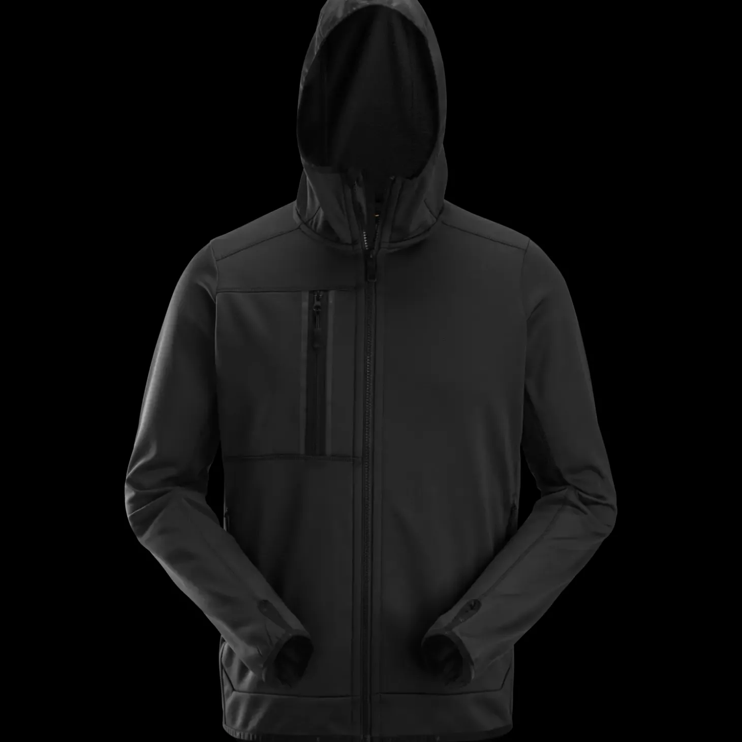 Snickers hættetrøje fleece sort str. 2XL