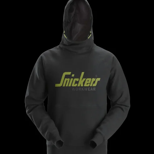Snickers Logo hættetrøje sort str. XL