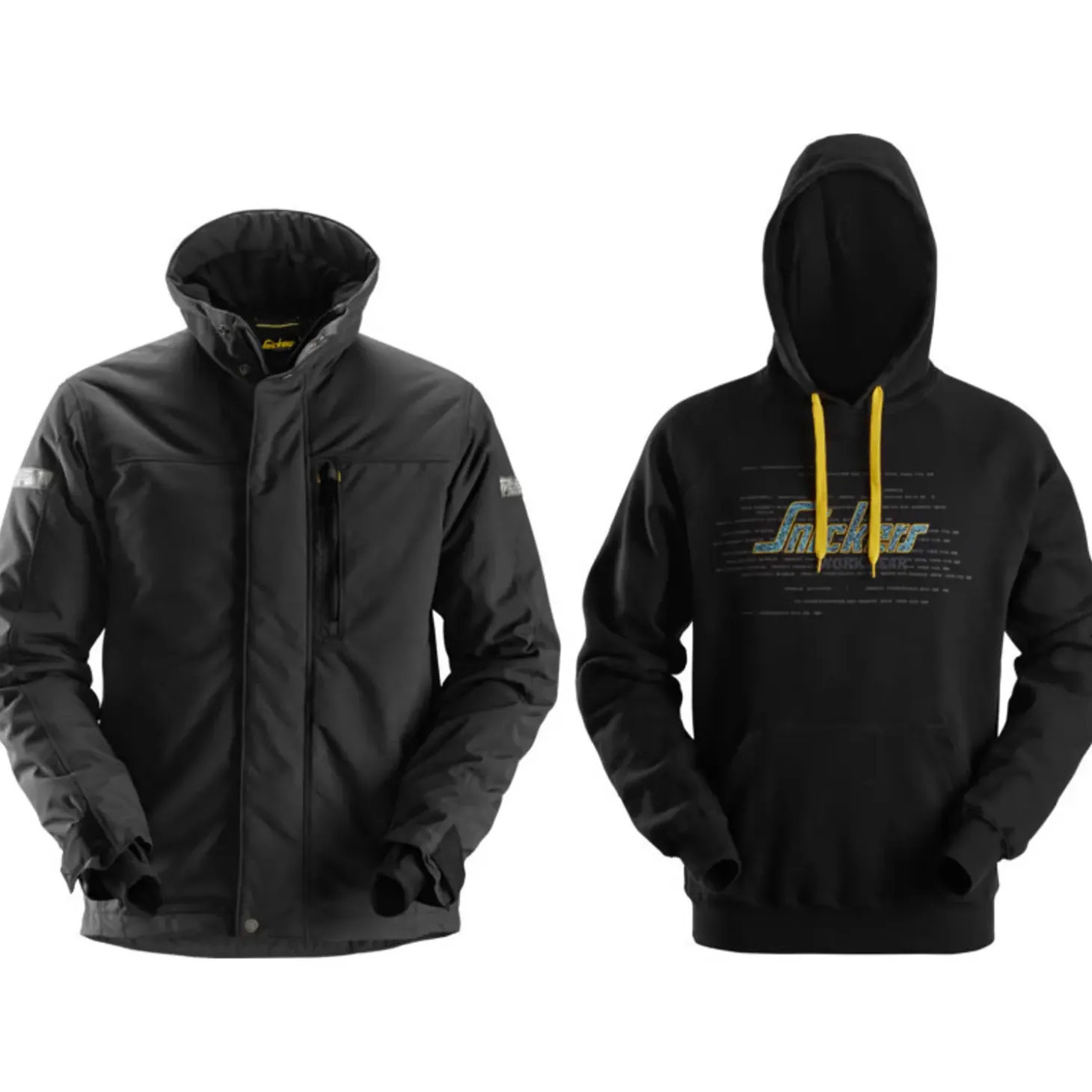 Snickers workpack pilejakke + hættetrøje sort 3XL