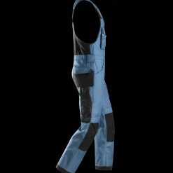 Snickers Workwear håndværker helbukser DuraTwill oceanblå/sort str. 58