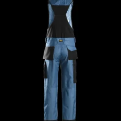 Snickers Workwear håndværker helbukser DuraTwill oceanblå/sort str. 58
