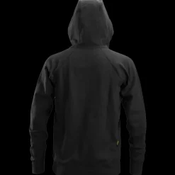 Snickers Workwear hættetrøje logo med lynlås sort str. M