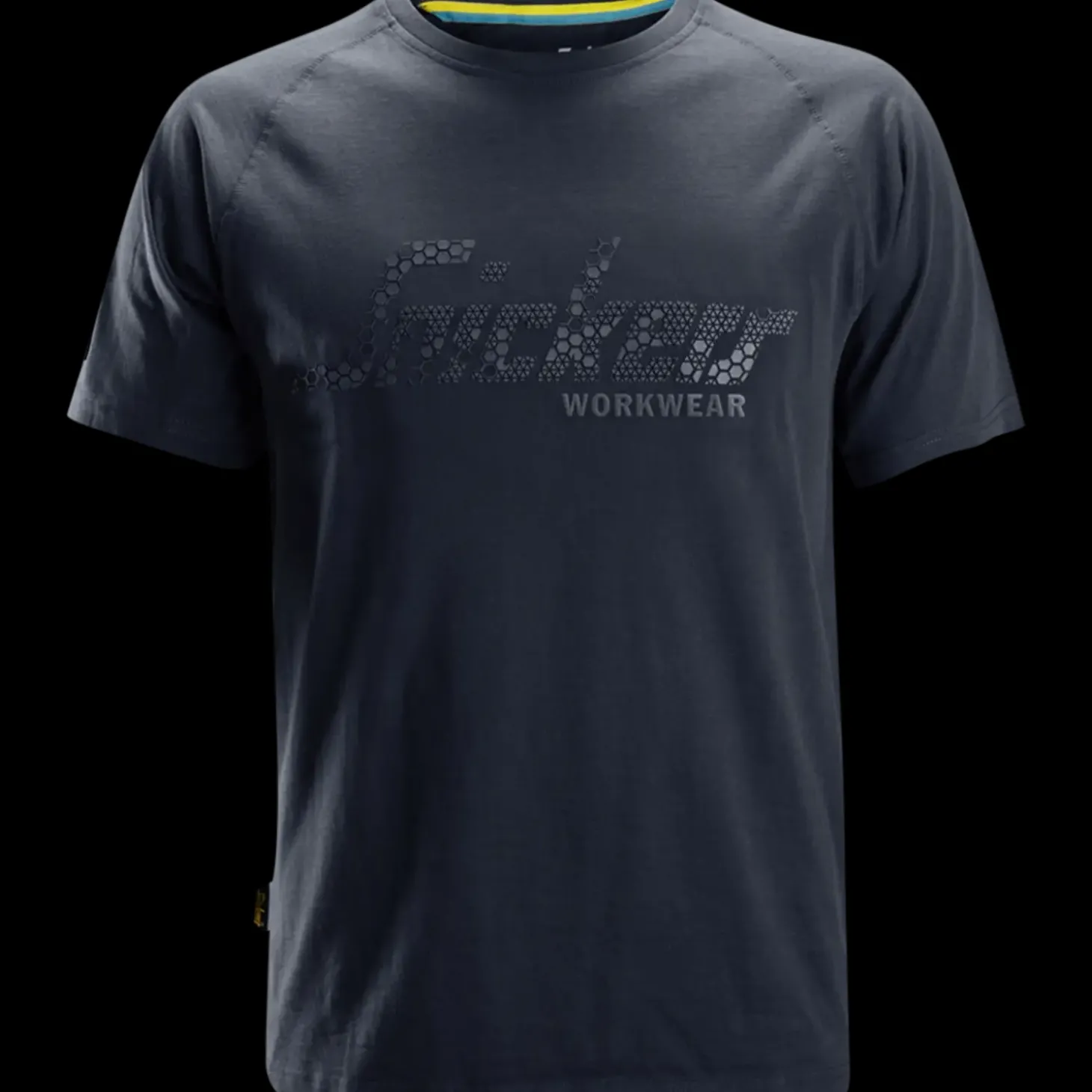 Snickers Workwear t-shirt kortærmet logo mørk blåmeleret str. M