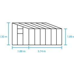 Sokkel til Halls Qube Lean-To 0,8 m²