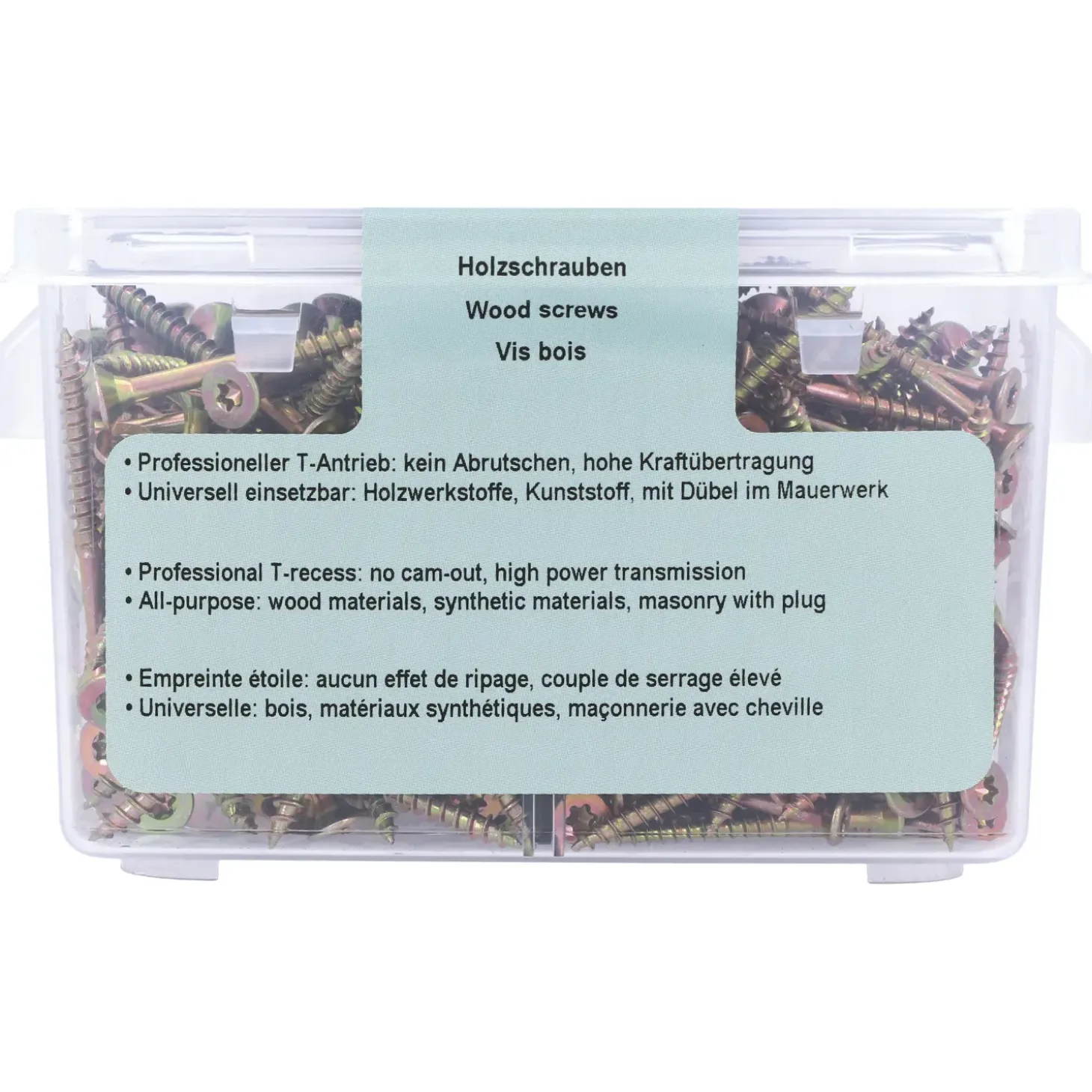 Spånpladeskruer T20 4x40/4,5x50 mm 450 stk