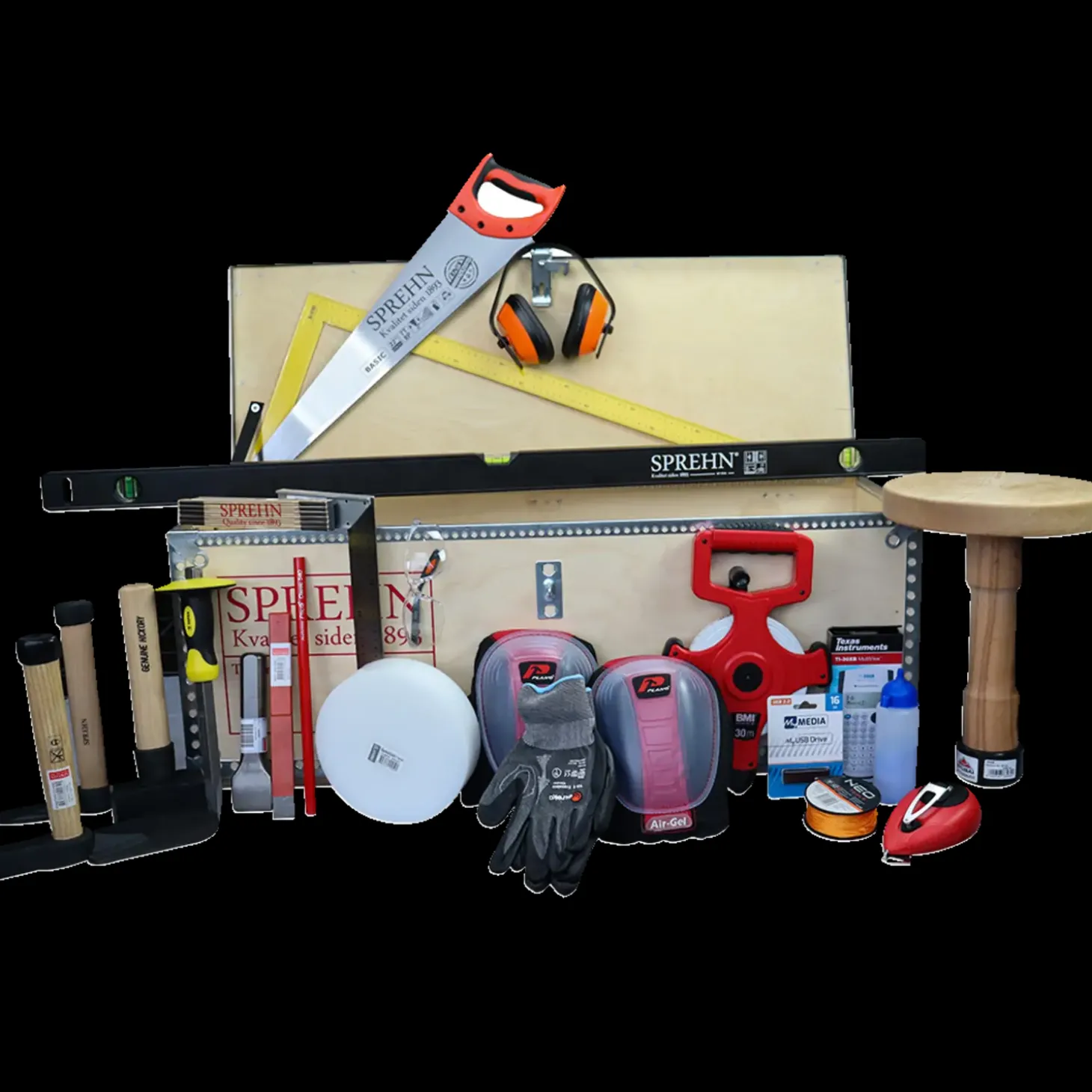 Sprehn lærlingesæt brolægger inkl. kasse