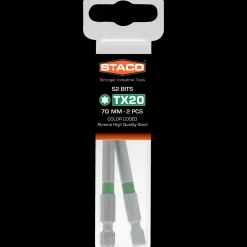 Staco 1/4" PH2 bit orange 70 mm 2 stk.