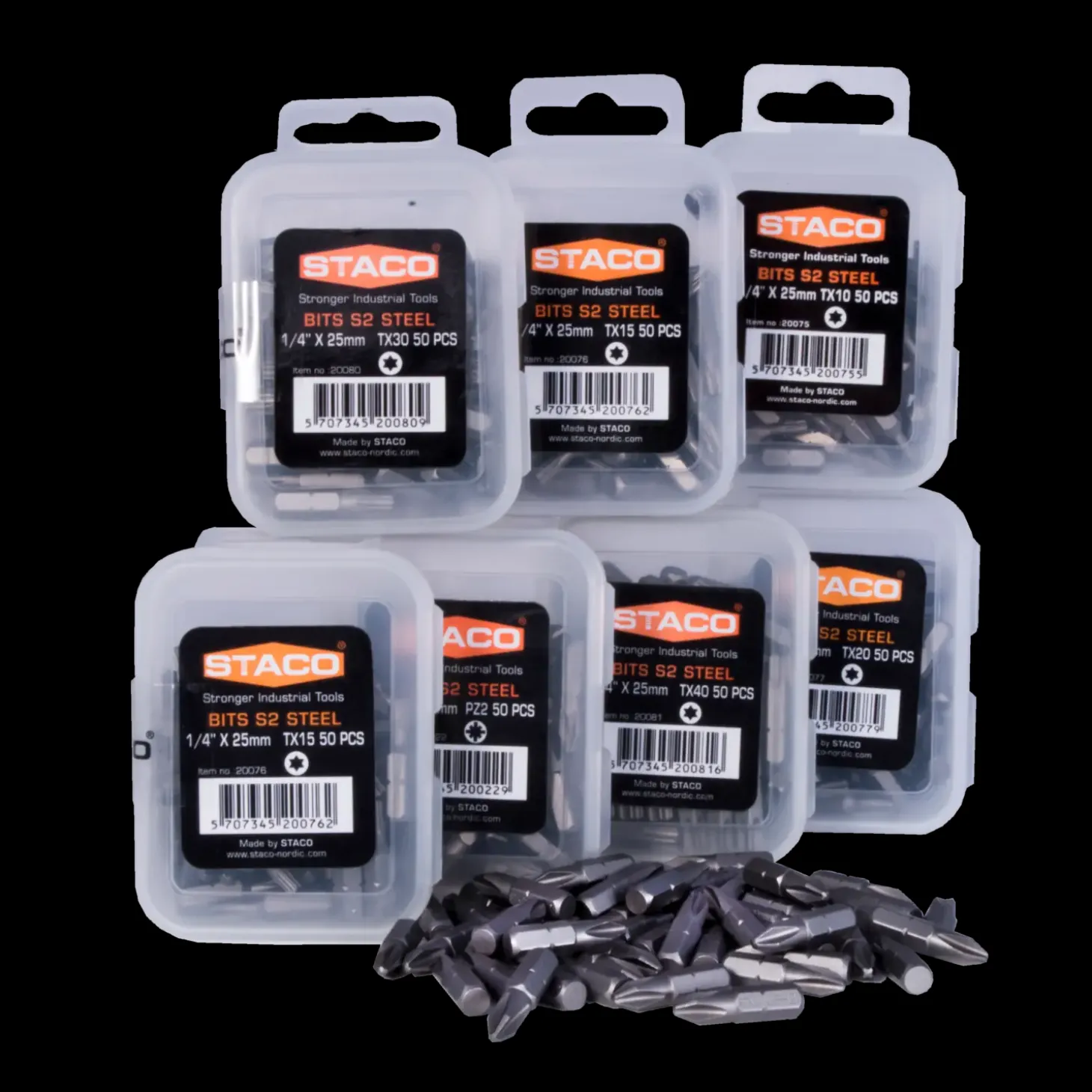 STACO bits 1/4"x25 mm PZ2 2 stk