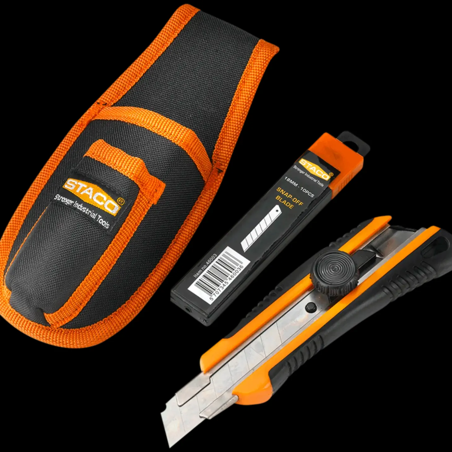 Staco Snap-off knivsæt med skede 18 mm