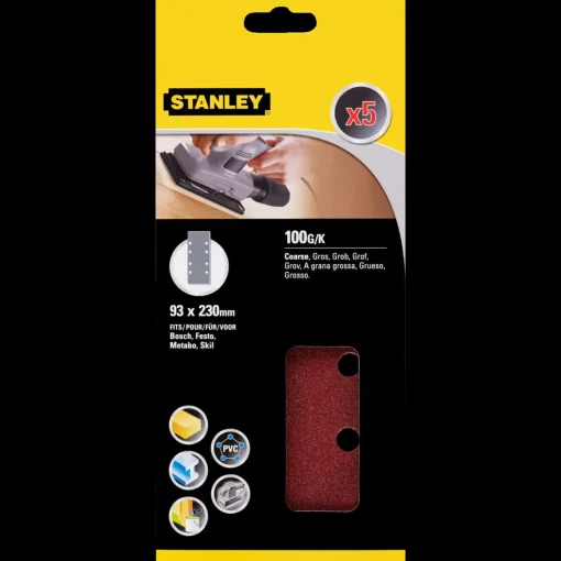 Stanley White Alox K40 slibeark 93x230 mm 5 stk