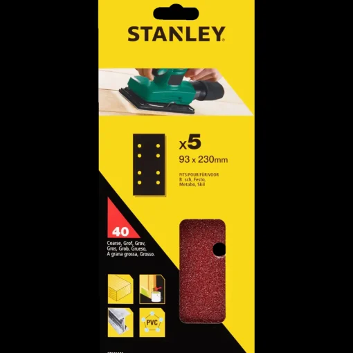 Stanley White Alox K40 slibeark 93x230 mm 5 stk