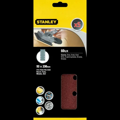 Stanley White Alox K40 slibeark 93x230 mm 5 stk