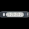 4-stikdåse med ledning og USB A+C uden jord 1,4m