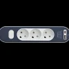 3-stikdåse med USB A+C 1,4m ledning