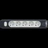 5-stikdåse med USB A+C 1,4m ledning