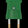 Stikprop flad 250V grøn