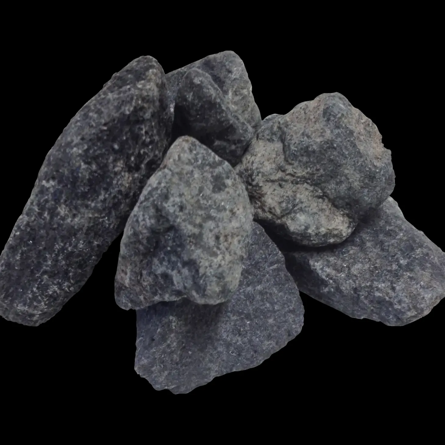 Store sorte granitskærver 32/45 mm (jernbaneskærver). BigBag á 1000 kg