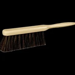 Støvekost med hårblanding og beige plastskaft