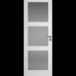 Swedoor Easy GW3 m/glas stående hvid 40x725x2040 mm