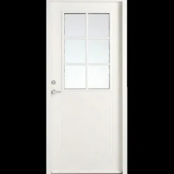 Swedoor P-400 facadedør med glas 948x2115 mm højrehængt hvid