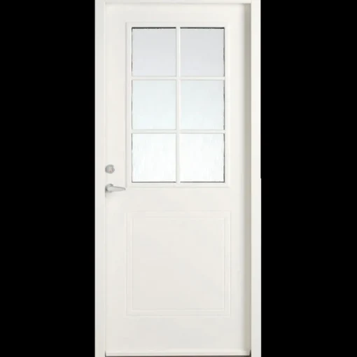 Swedoor P-400 facadedør med glas 948x2115 mm højrehængt hvid