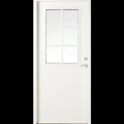 Swedoor P-400 facadedør med glas 948x2115 mm venstrehængt hvid