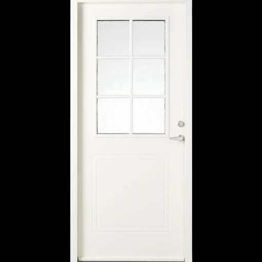 Swedoor P-400 facadedør med glas 948x2115 mm venstrehængt hvid