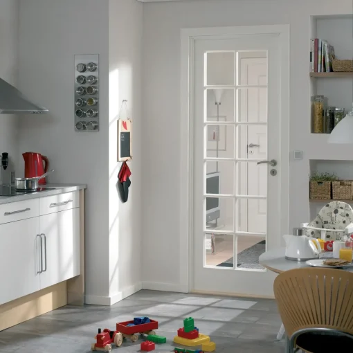 Swedoor sprossedør SP12 glas hvid 40x825x2040 mm
