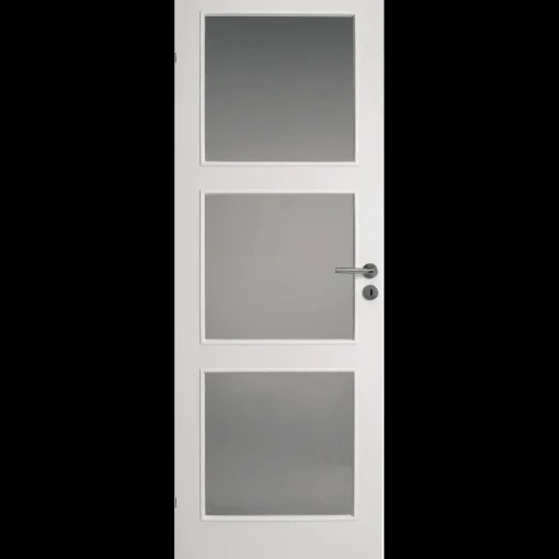 Swedoor Stable GW3 m/klar  glas hvid 40x825x2040 mm