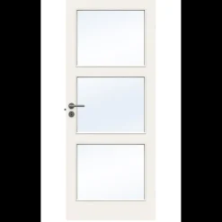 Swedoor Stable GW3 m/klar  glas hvid 40x825x2040 mm