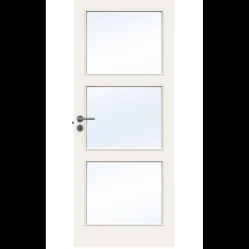 Swedoor Stable GW3 m/klar  glas hvid 40x825x2040 mm