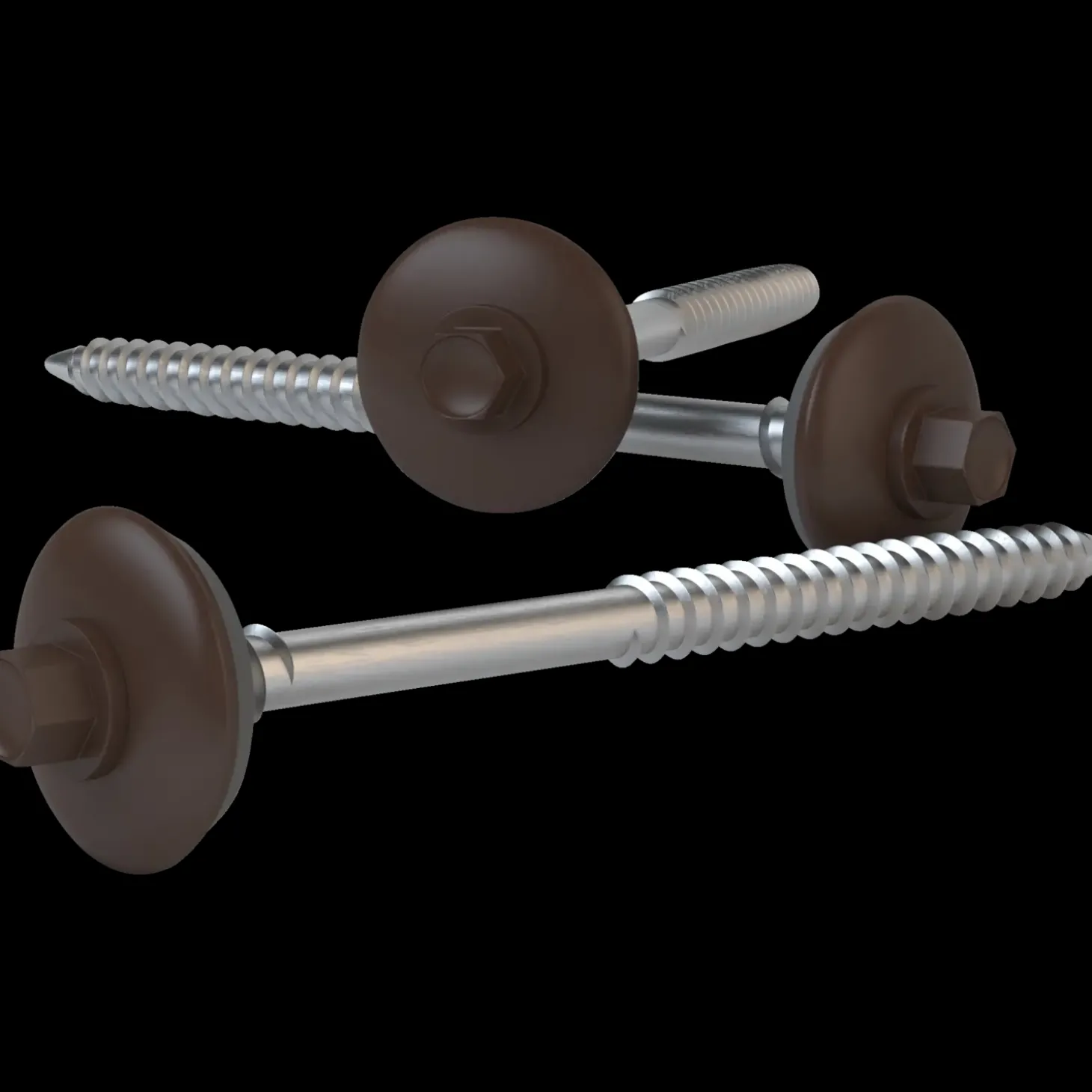 Swisspearl 100 tagskrue m/EPDM skive 6x100 mm mokka 100 stk