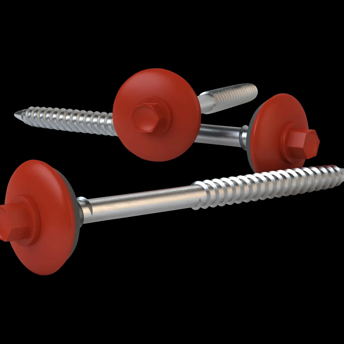 Swisspearl 120 tagskrue 6x120 mm m/EPDM skive teglrød