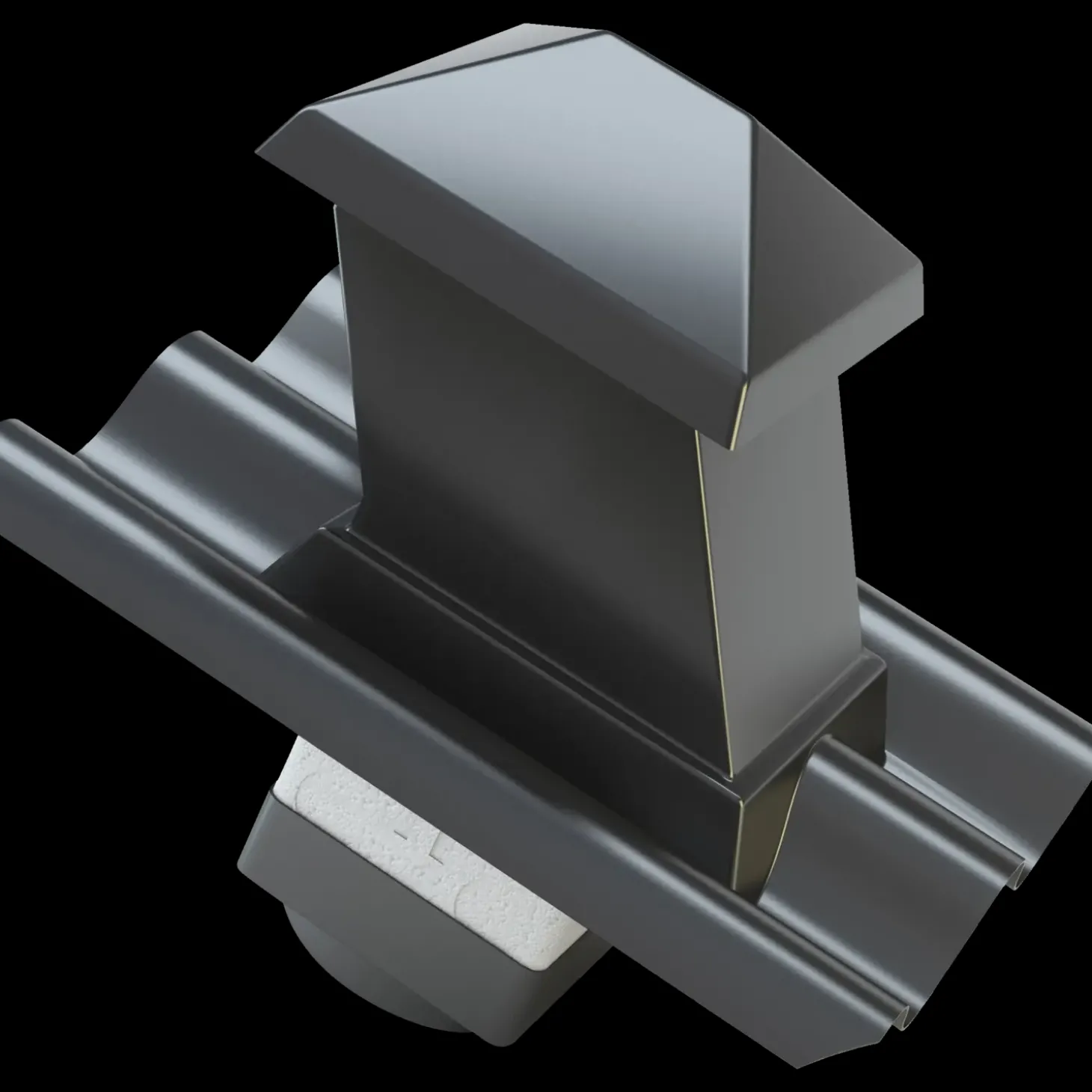 Swisspearl hætte B9 MAX ink. iso rør og overgang