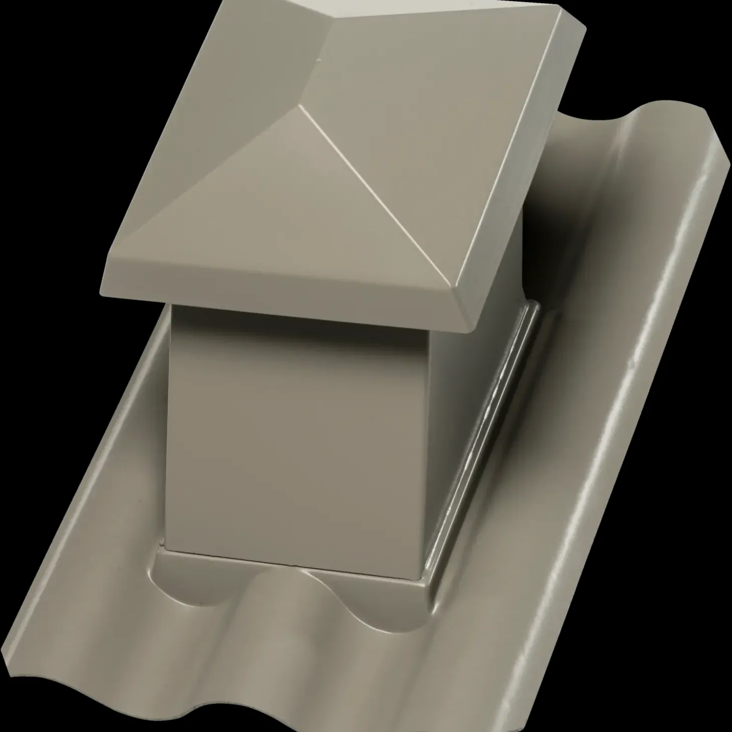 Swisspearl hætte B5 150x150 mm 15/45° mørkegrå