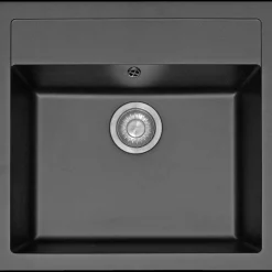 Tectonite vask grafit metallic - 49x37 cm inkl. strainer og bagplade